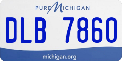 MI license plate DLB7860
