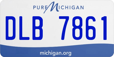 MI license plate DLB7861