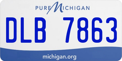 MI license plate DLB7863