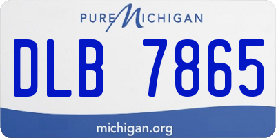 MI license plate DLB7865