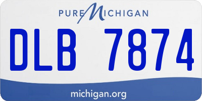 MI license plate DLB7874