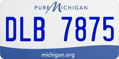 MI license plate DLB7875