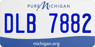 MI license plate DLB7882