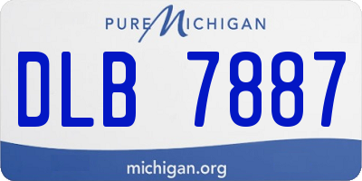 MI license plate DLB7887