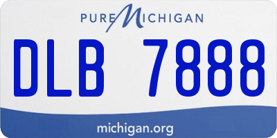 MI license plate DLB7888