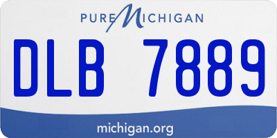 MI license plate DLB7889