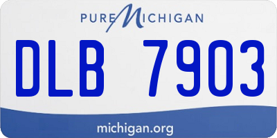 MI license plate DLB7903