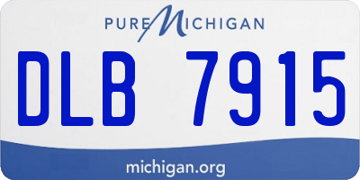 MI license plate DLB7915