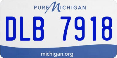 MI license plate DLB7918