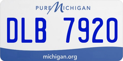 MI license plate DLB7920