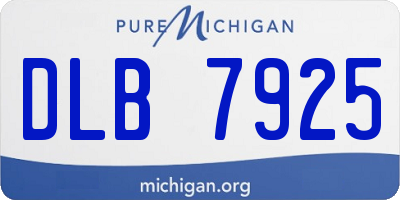 MI license plate DLB7925