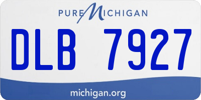 MI license plate DLB7927