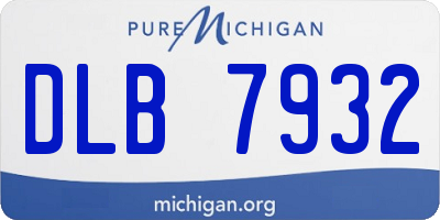 MI license plate DLB7932