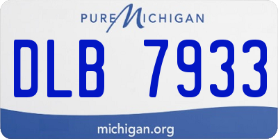 MI license plate DLB7933