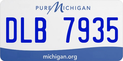 MI license plate DLB7935