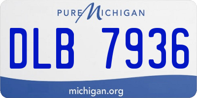 MI license plate DLB7936