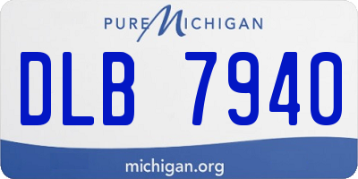 MI license plate DLB7940