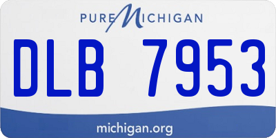 MI license plate DLB7953