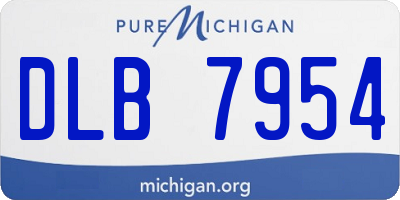 MI license plate DLB7954