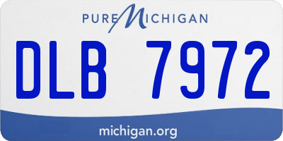 MI license plate DLB7972