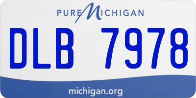 MI license plate DLB7978