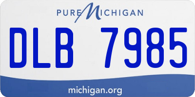 MI license plate DLB7985