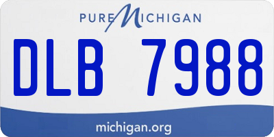 MI license plate DLB7988