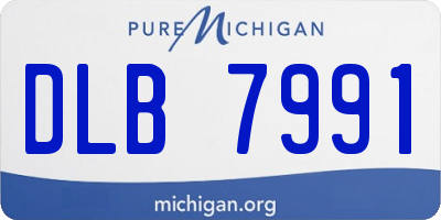MI license plate DLB7991