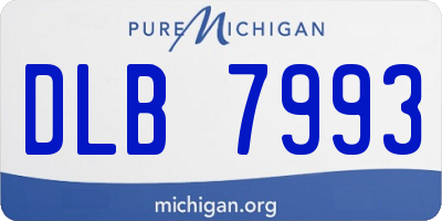 MI license plate DLB7993