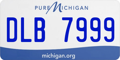 MI license plate DLB7999