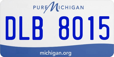 MI license plate DLB8015