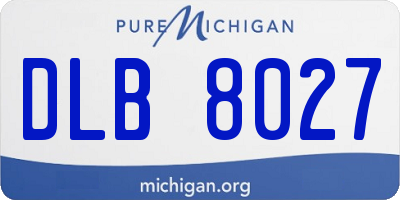 MI license plate DLB8027