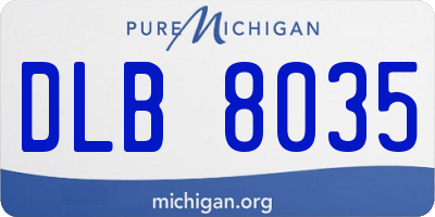 MI license plate DLB8035