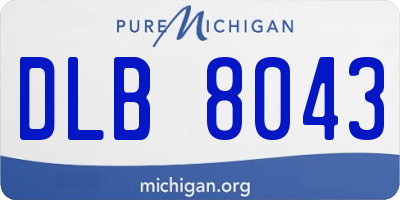 MI license plate DLB8043