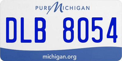 MI license plate DLB8054