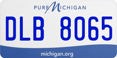 MI license plate DLB8065