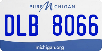 MI license plate DLB8066