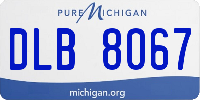 MI license plate DLB8067