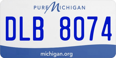MI license plate DLB8074