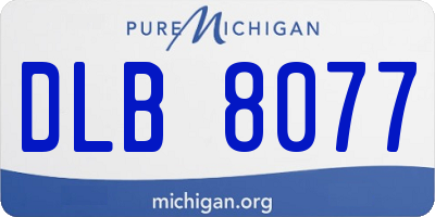 MI license plate DLB8077