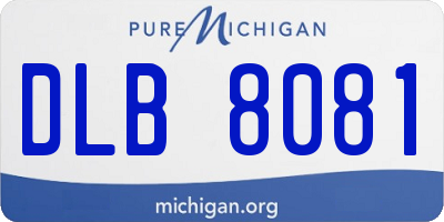 MI license plate DLB8081