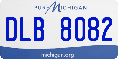 MI license plate DLB8082