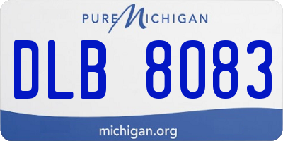 MI license plate DLB8083