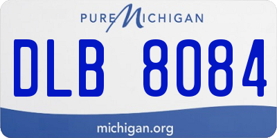 MI license plate DLB8084