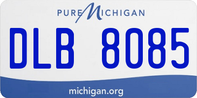 MI license plate DLB8085
