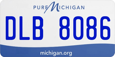 MI license plate DLB8086