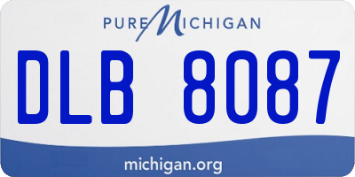 MI license plate DLB8087