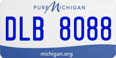 MI license plate DLB8088