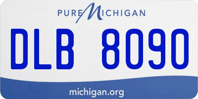 MI license plate DLB8090