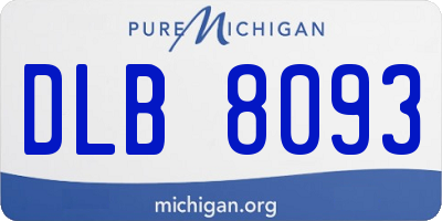 MI license plate DLB8093